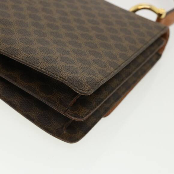 CELINE Macadam Canvas Hand Bag Pvc Leather Brown - Picture 15 of 16